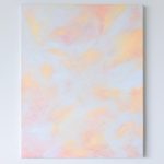 Acrylic painting “Sweet Dreams”, 50×40 cm, 2022, dreamlike artwork expressing inspiration and gentle movement toward goals.