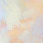 Acrylic painting “Harmonious Chaos”, 50×40 cm, 2022, intuitive artwork with rhythmic movement showing beauty through self-acceptance.