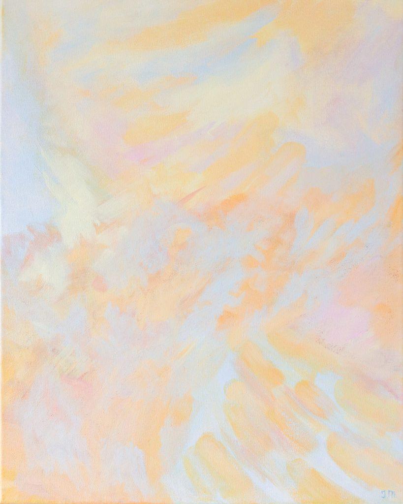 This painting is about the fact that beauty is inside each of us. And it is important to accept yourself in every manifestation. To be imperfect, but happy.
