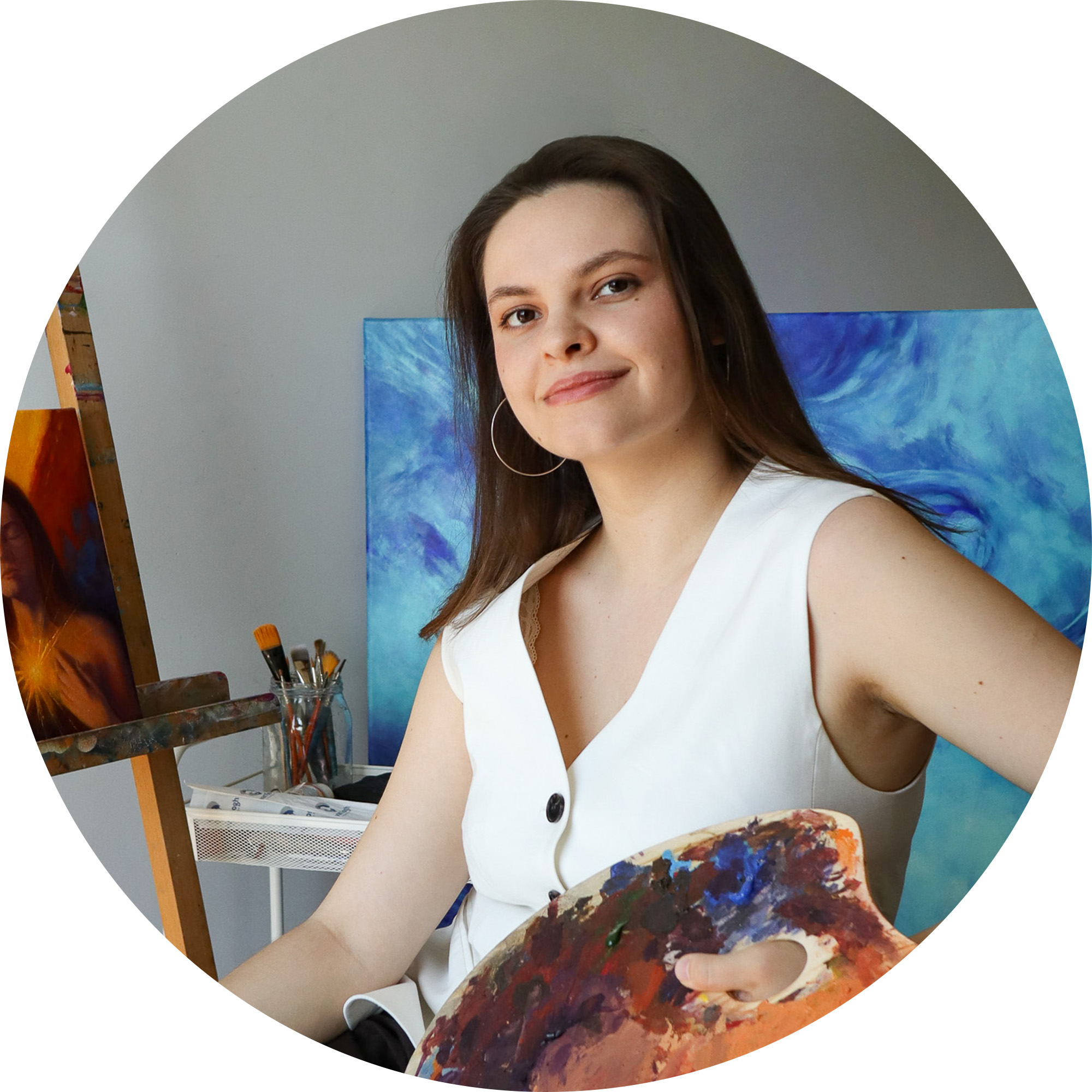 Artist Yuliia (Julia) Manher, painter