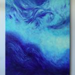 Acrylic painting “Initiation”, 120×100 cm, 2022, filled with emotions, passion, and transformation after challenges.