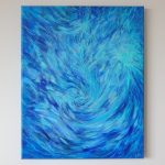 Acrylic painting “Source”, 50×40 cm, 2024, reflecting desire as an inner force of growth and transformation.